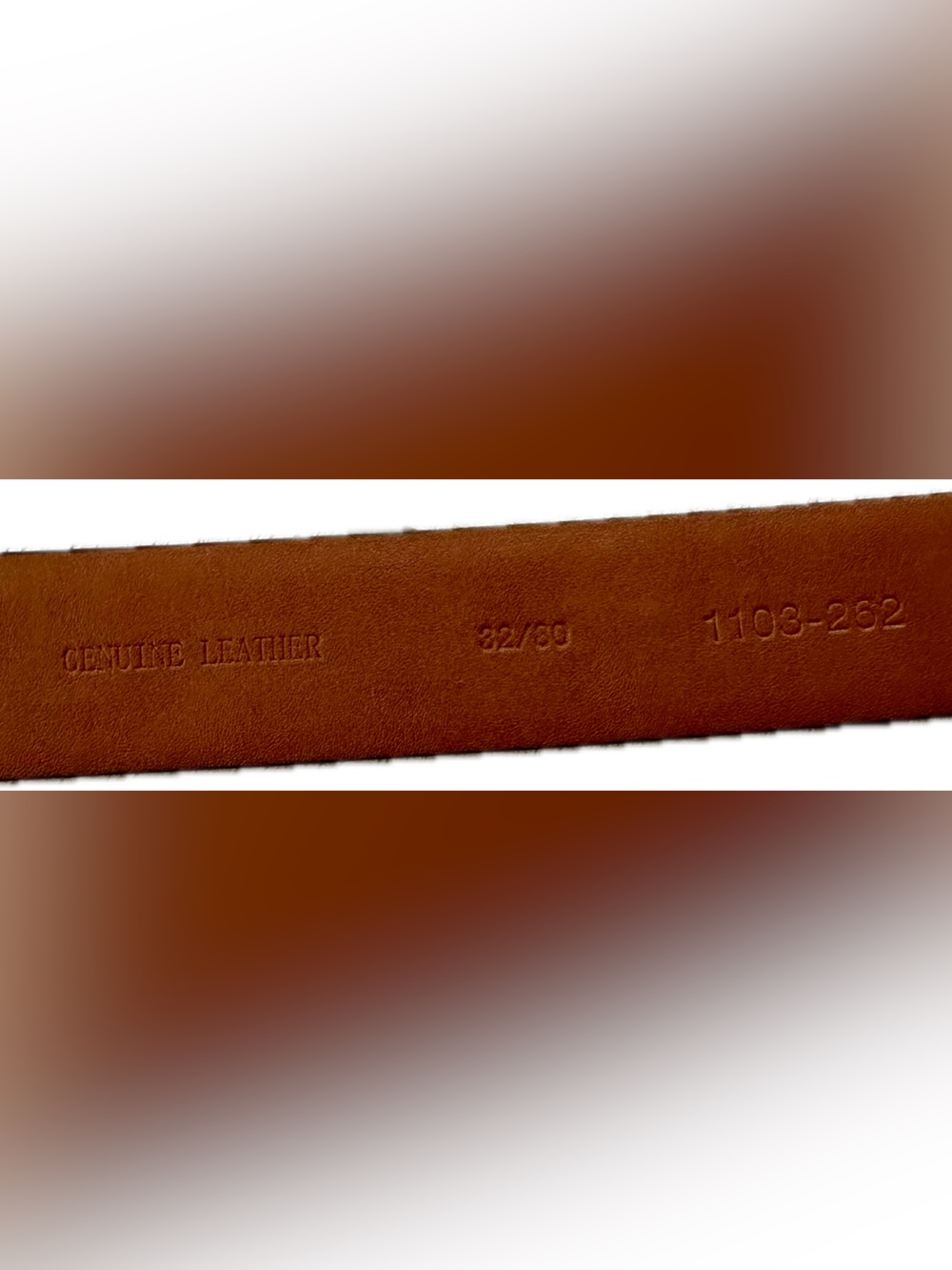 Jos. A. Bank Tan Genuine Leather Belt with Silver Buckle - Size 32/30 - Picture 5 of 6